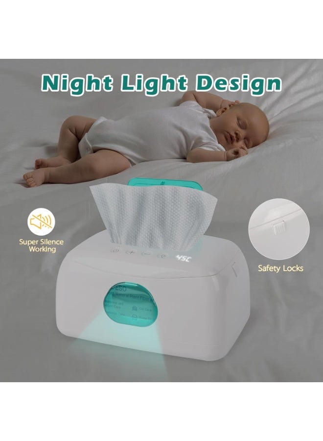 Gonice Baby Wipe Warmer with 16-Level Precision Heating, Portable USB-Powered Wet Wipe Warmer, Auto-Lift Spring Wet Wipes Dispenser, Gentle 45°-60° Diaper Wipes Warmer for Diaper Changes, Home & Travel Use - Image 5